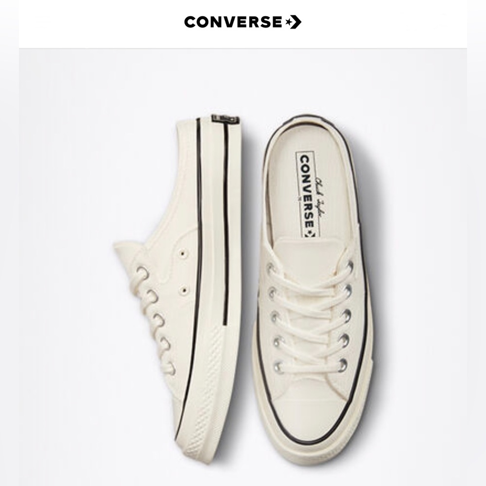 Converse All Star Dainty Mule Slip On Canvas Sneaker Womens 7.5  172592C Cream